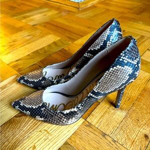 Sam Edelman 7.5 NWOT snakeskin 4” heels